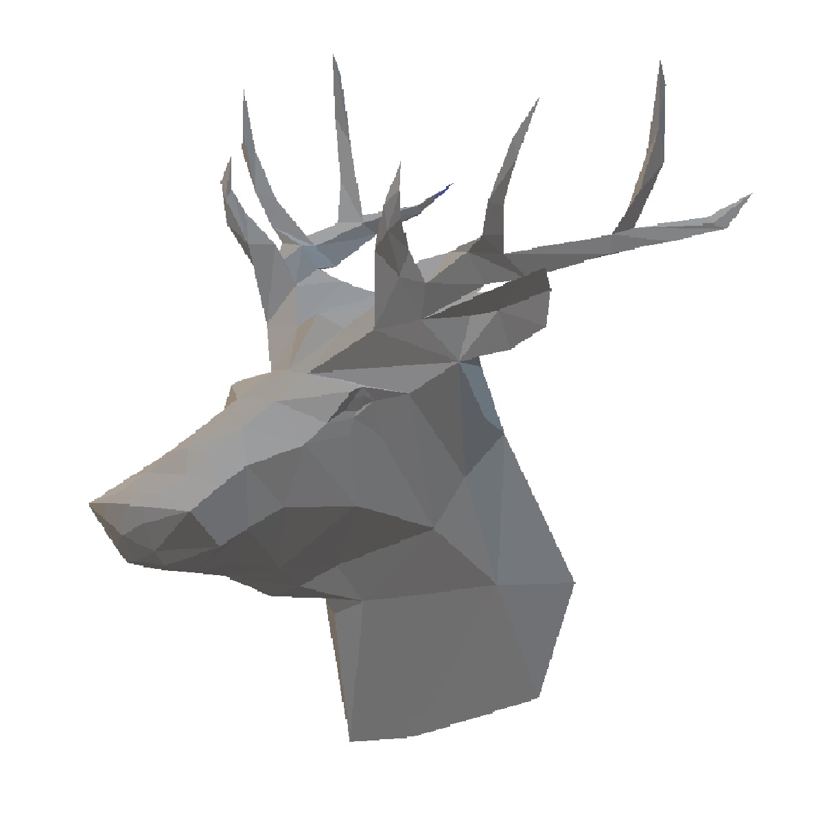Deer head. 3D models. Create Papercraft, pepakura models and download schemes